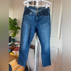 7 For All Mankind • Josefina Boyfriend Skinny Maternity Jeans sz 26